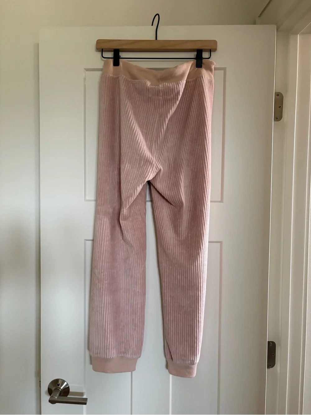 THE GREAT. Heirloom Pink Corduroy Velour Sweat Set pants size 0/ top size 1